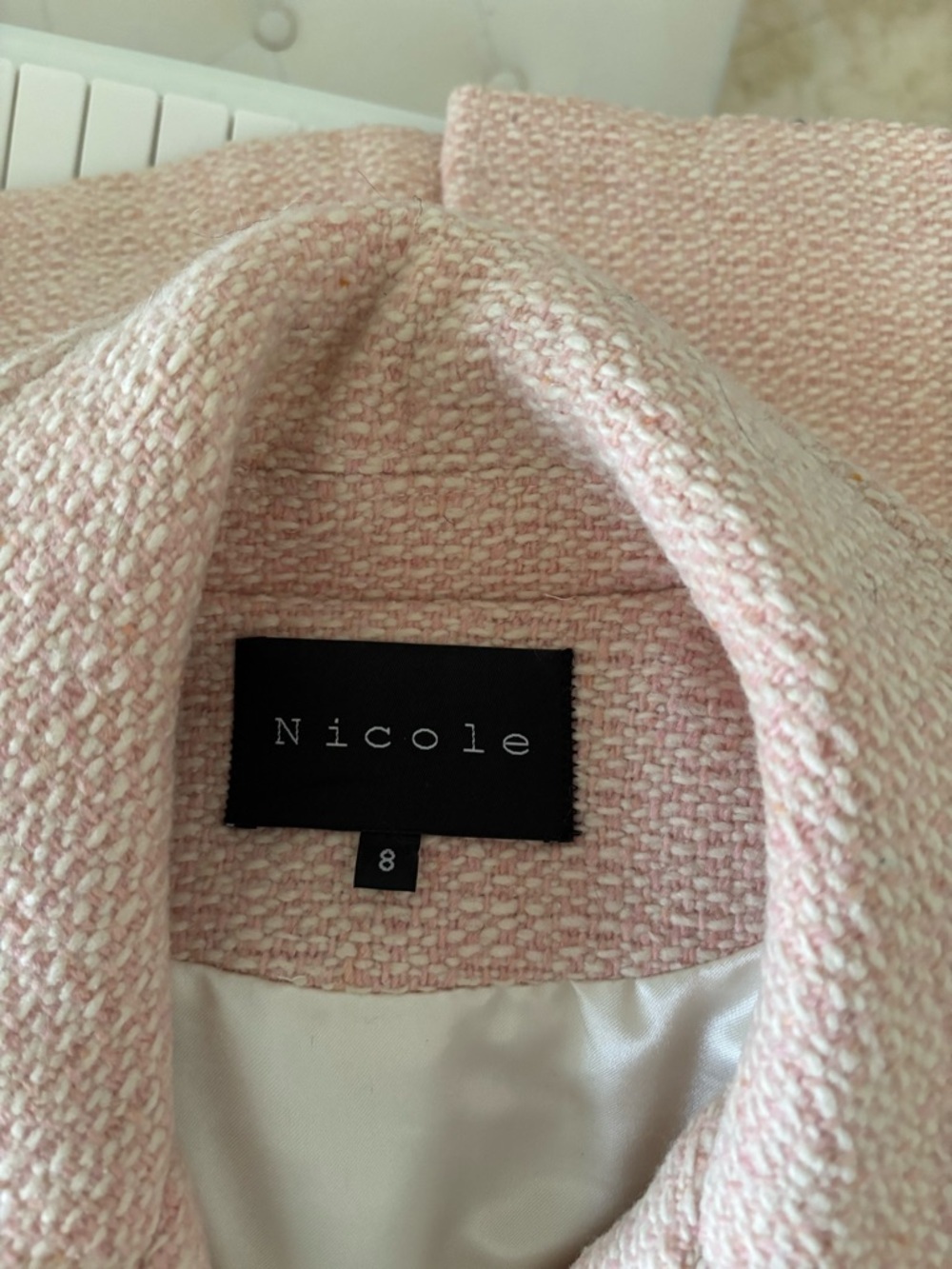 Nicole Blush Pink Long Single-Breasted Trench Coat - Picture 12 of 16